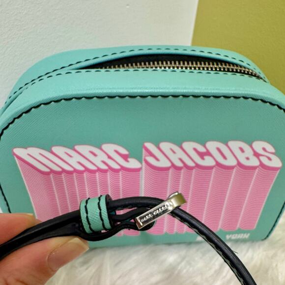 Marc Jacobs Playback Layers Logo Crossbody Purse Teal Pink 80s 90s Retro Barbie - Picture 9 of 16